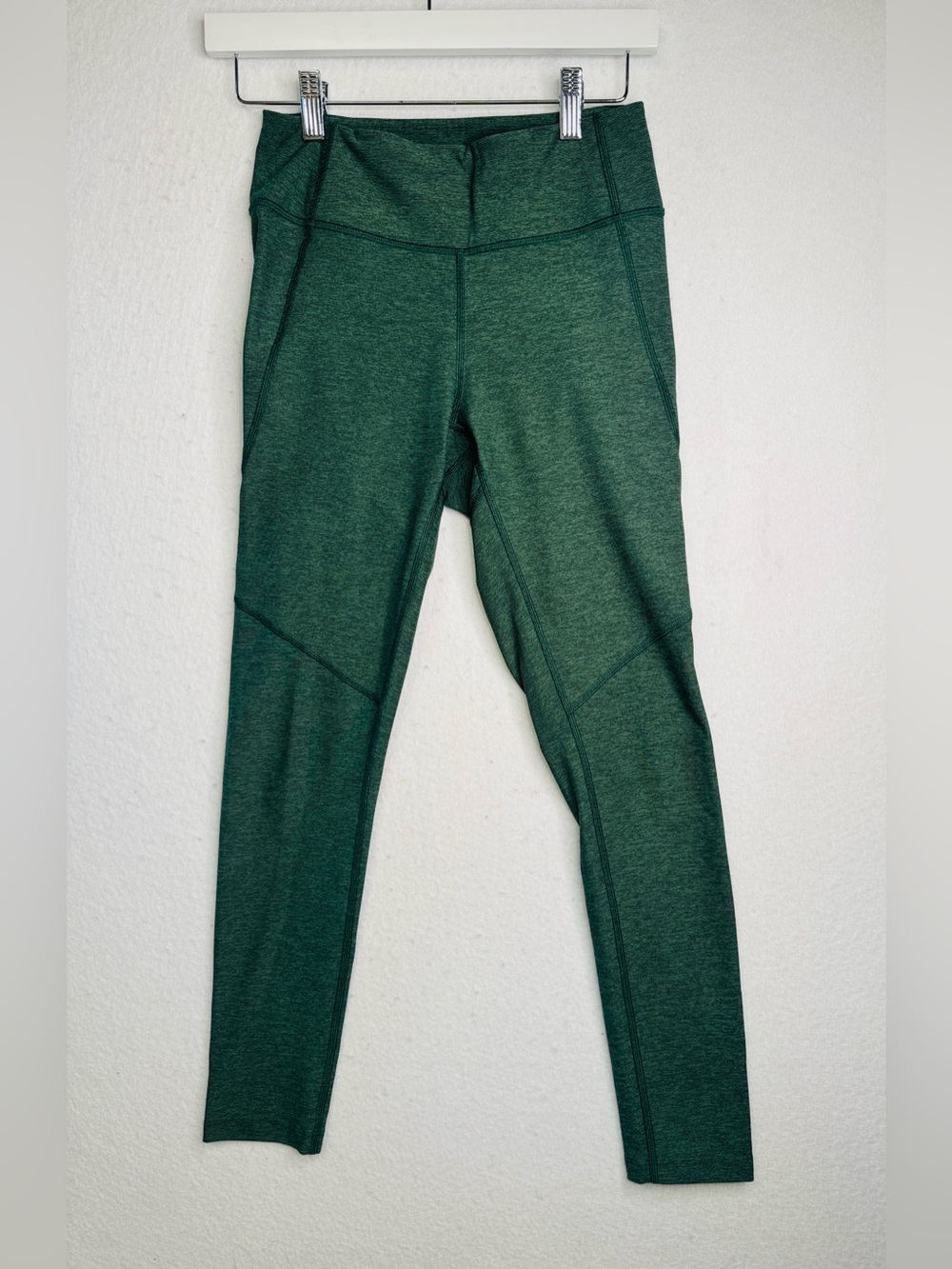 Outdoor Voices Warm-Up Crop Leggings, Heathered Green Color, Small
